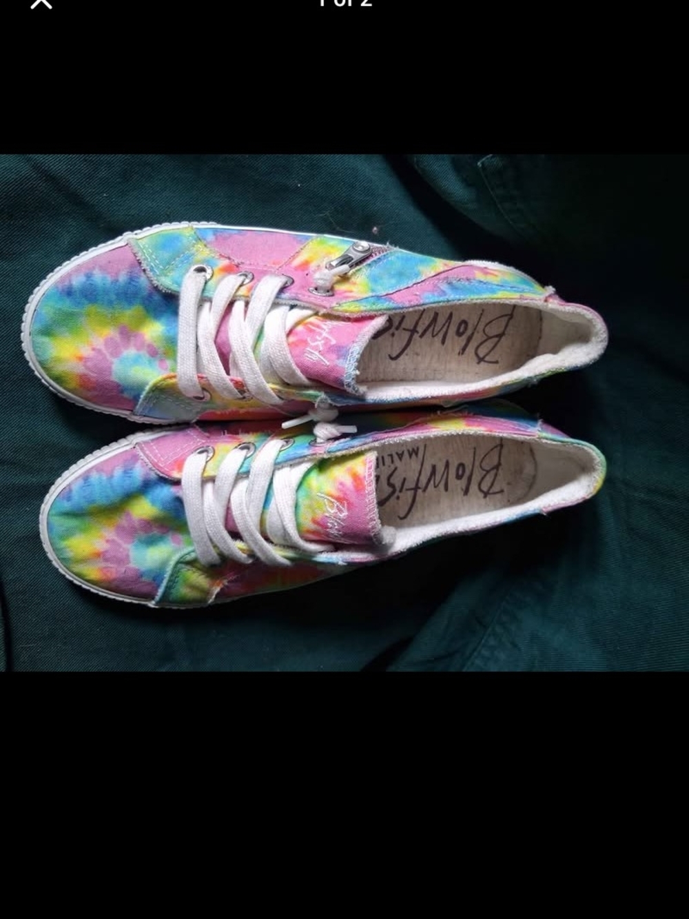Blowfish Kids Tie-Dye Canvas Sneakers - Pink, Yellow, Blue, Green